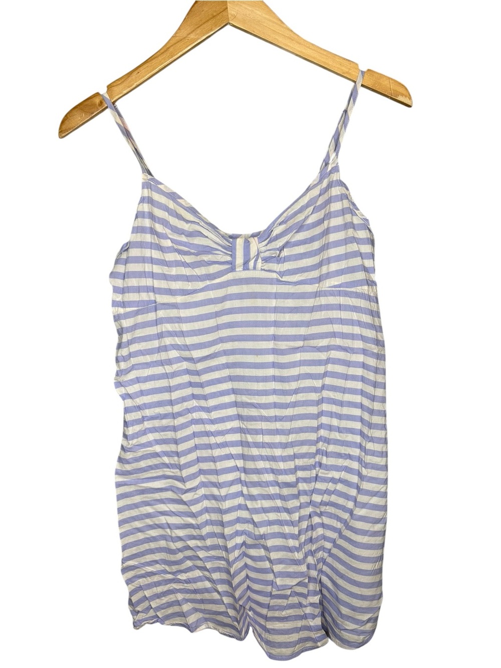 kate spade nightgown size medium blue white stripes spaghetti strap